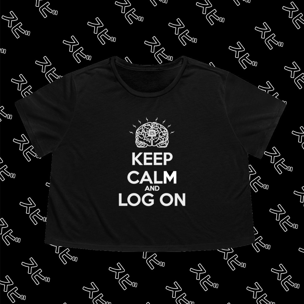 "Keep Calm" Flowy Crop Tee